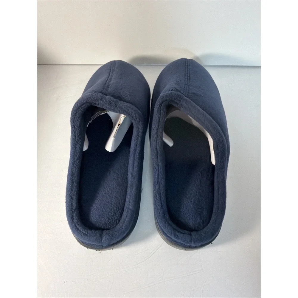 New King Size Comfortable Navy Clog Slip On Slippers Size 10W Men Soft Padding